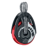 57 mm | Harken 2160.RED - T2™ Soft-Attach Ratchamatic® Block — Red Sheave